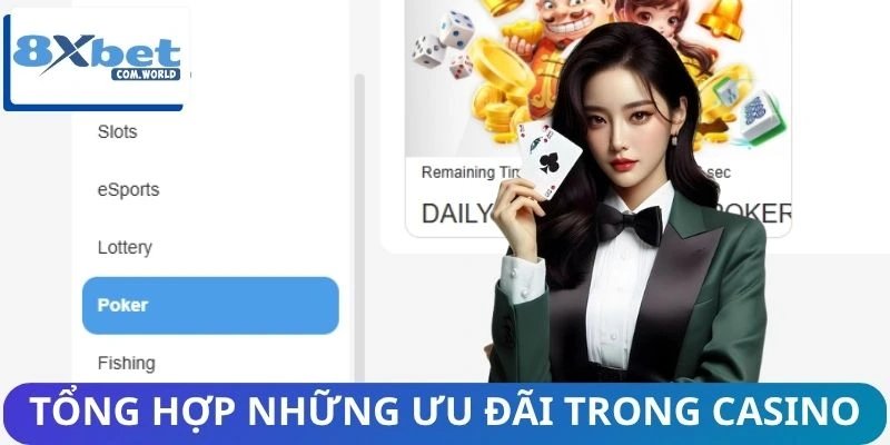 4 ưu đãi casino đang có mặt tại 8XBET